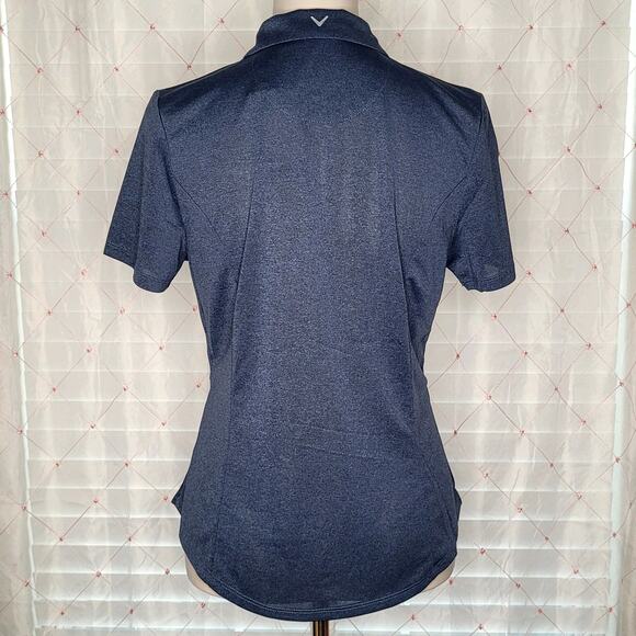 Callaway Navy Opti Dri Moisture Wicking UV Protection Sleeveless Polo Sz L NWT - Picture 2 of 8